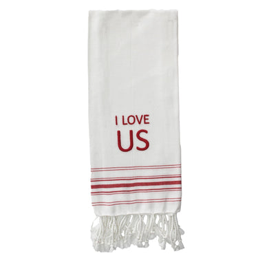 Red I Love Us Towel ET000020 - The Fox Decor